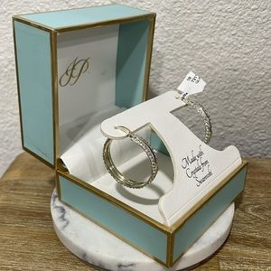 NWT Jenni Park Silver Hoop Earrings